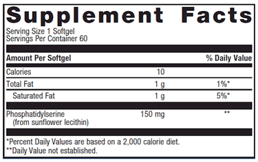 Phosphatidylserine 60 softgels * Metagenics Supplement - Conners Clinic